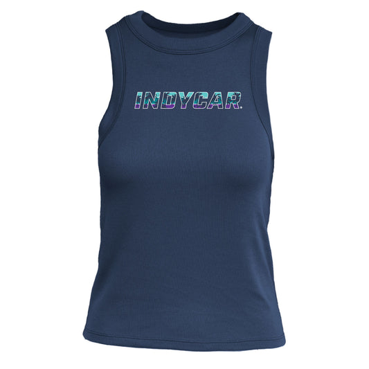 Ladies INDYCAR Sunseeker Tank Top in Blue - Front View