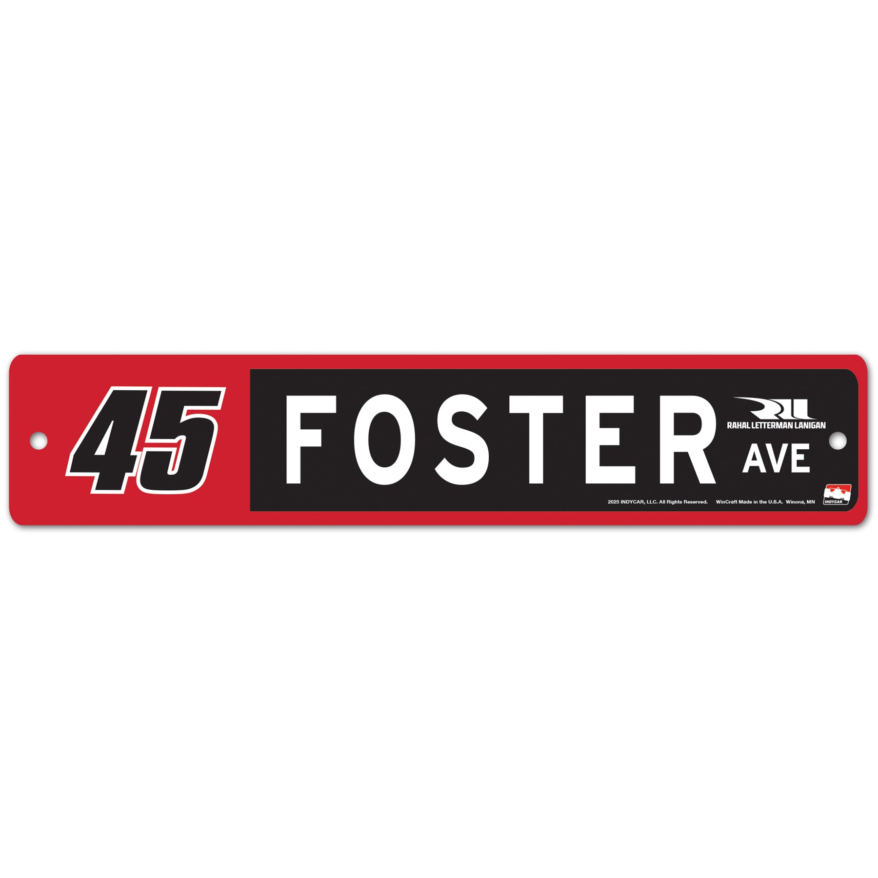 2025 Luis Foster Street Sign - Front View