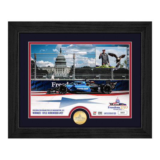 2026 Freedom 250 Grand Prix Kyle Kirkwood Winner Framed Piece - Front View