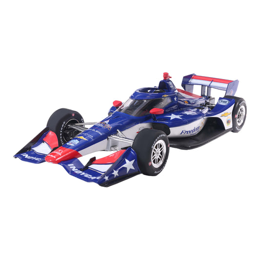 2026 Freedom 250 Grand Prix 1:18 Diecast In Blue, White & Red - Angled Left Side View