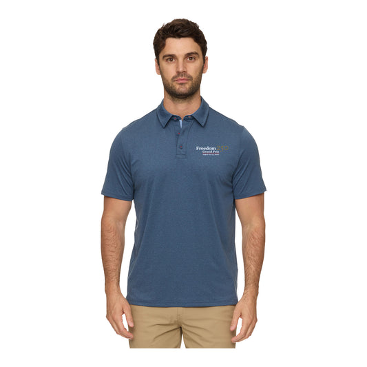 2026 Freedom 250 Grand Prix Flag & Anthem MVP Polo - Navy in Blue - Front View