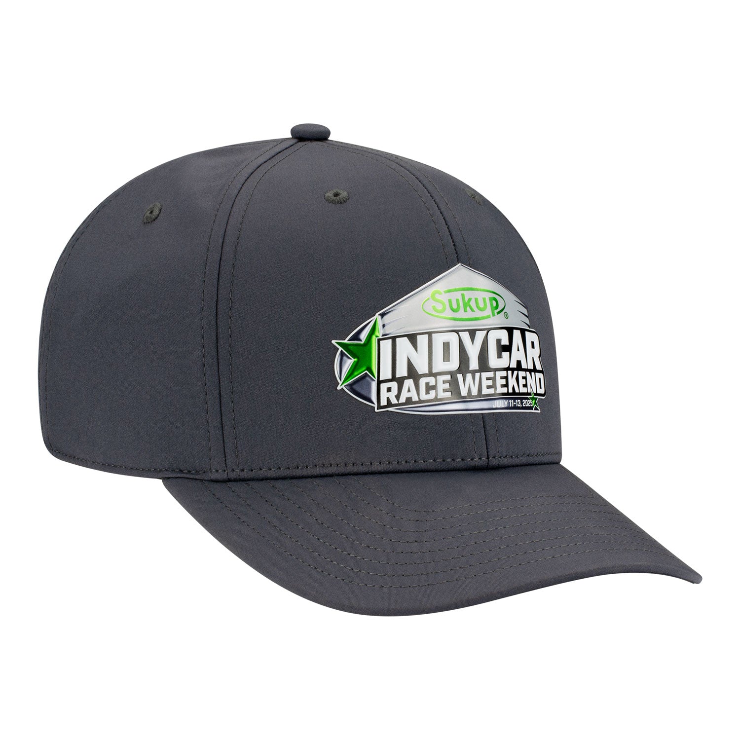 2025 INDYCAR Iowa Sukup Chrome Logo Hat in Grey - Front Right View