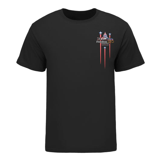 2026 Freedom 250 Grand Prix Ghost Car T-Shirt in Black - Front View