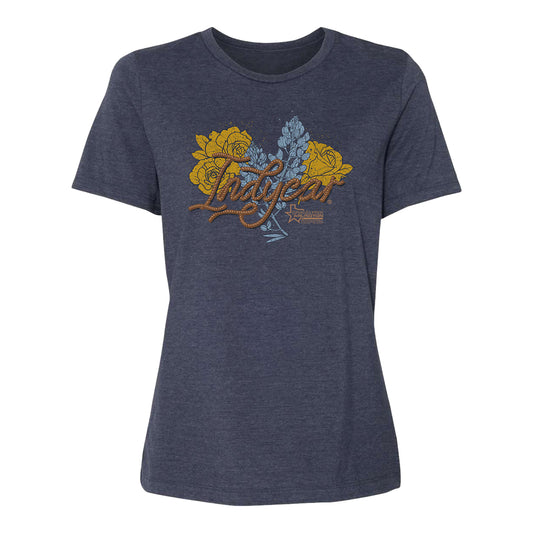 Ladies 2026 Inaugural Grand Prix of Arlington Flowers of Texas T-Shirt in Blue - Front View