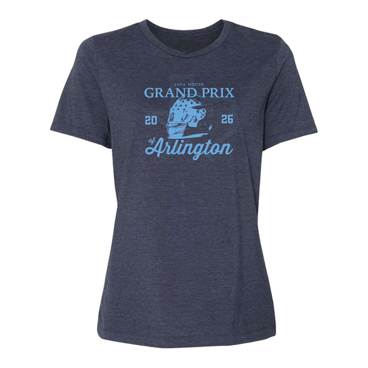 Java House Grand Prix of Arlington Ladies T-Shirt in Blue - Front View