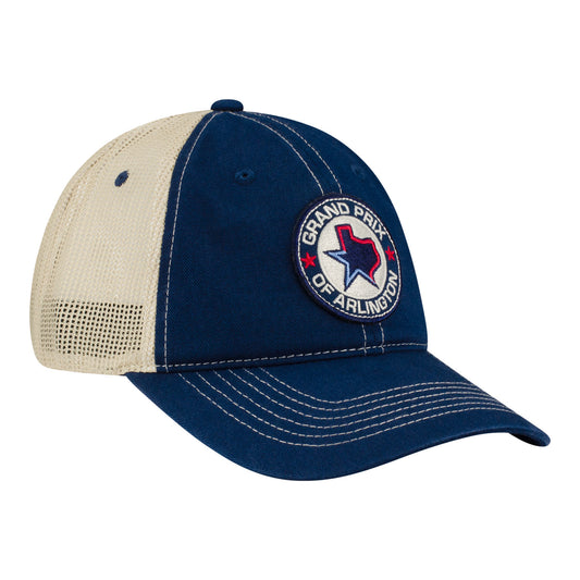 2026 Inaugural Arlington Grand Prix Meshback Hat in Blue - Front View