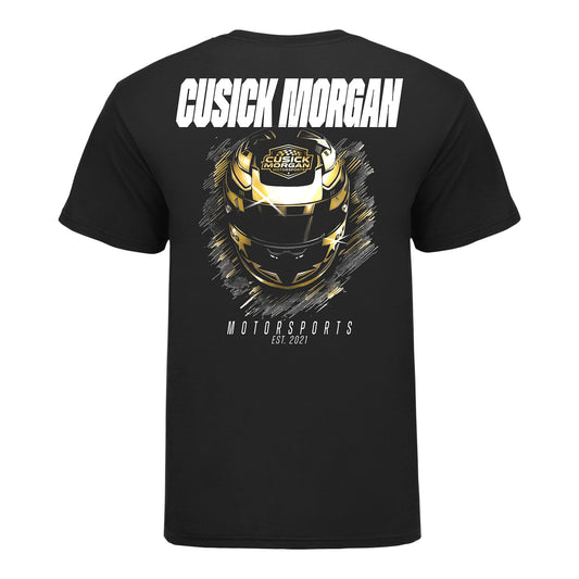 2026 Cusick Morgan Motorsports INDY NXT T-Shirt in Black - Back View