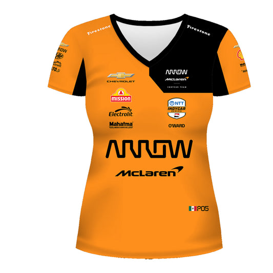 2026 Ladies Pato O'Ward McLaren Jersey in Orange - Front View