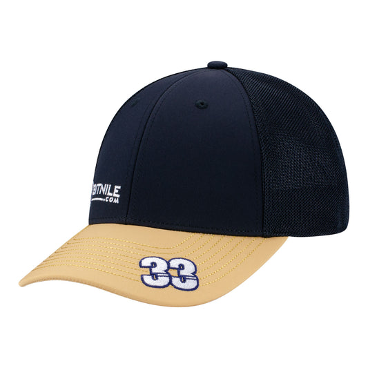 2023 Ed Carpenter Bitnile Hat in black and tan, front view