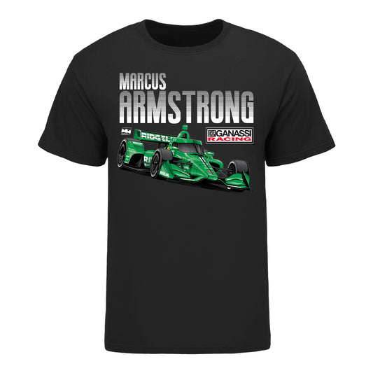 2023 Marcus Armstrong Car Shirt in black, front view