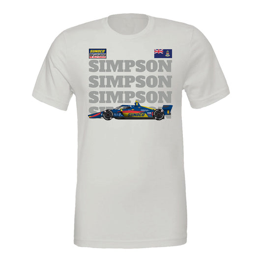 Kyffin Simpson 2026 Car Shirt in White - Front View