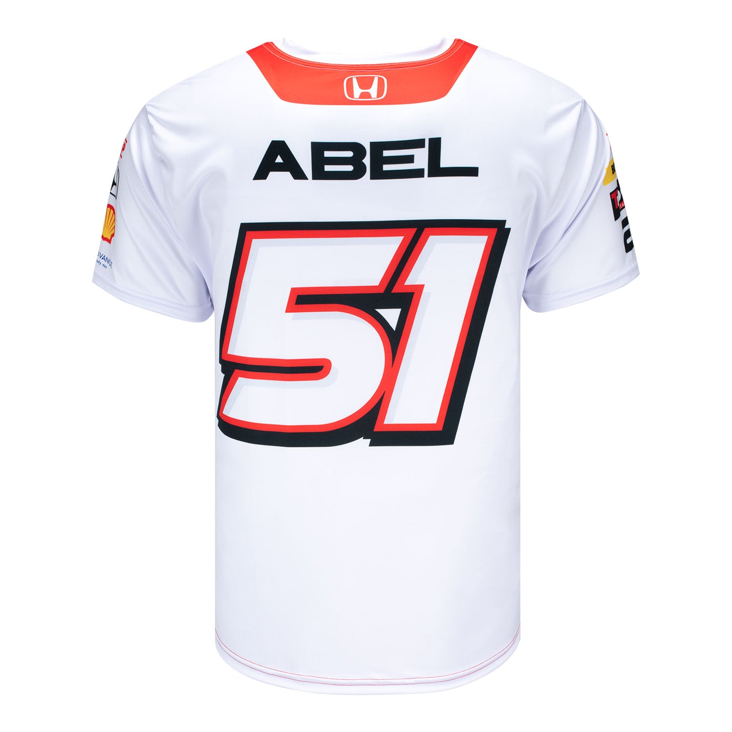 2025 Jacob Abel Jersey in White - Back View
