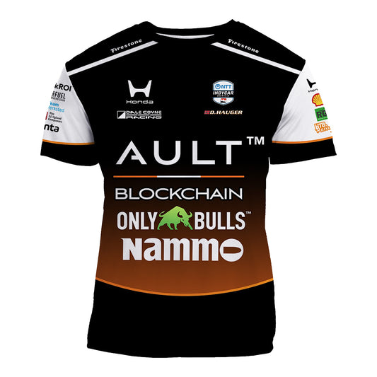 2026 Dennis Hauger DCR Jersey In Black, Orange & White - Front View