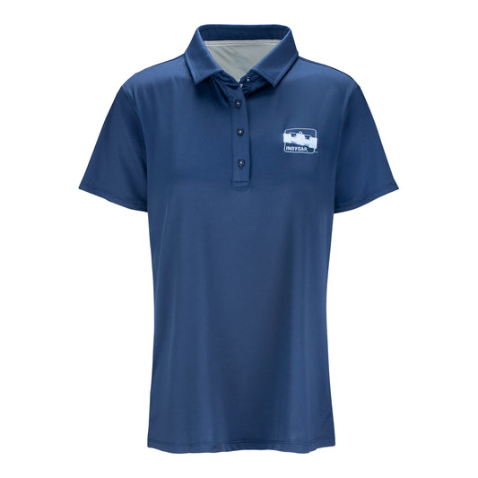 INDYCAR Flag & Anthem Ladies MVP Polo in Blue - Front View