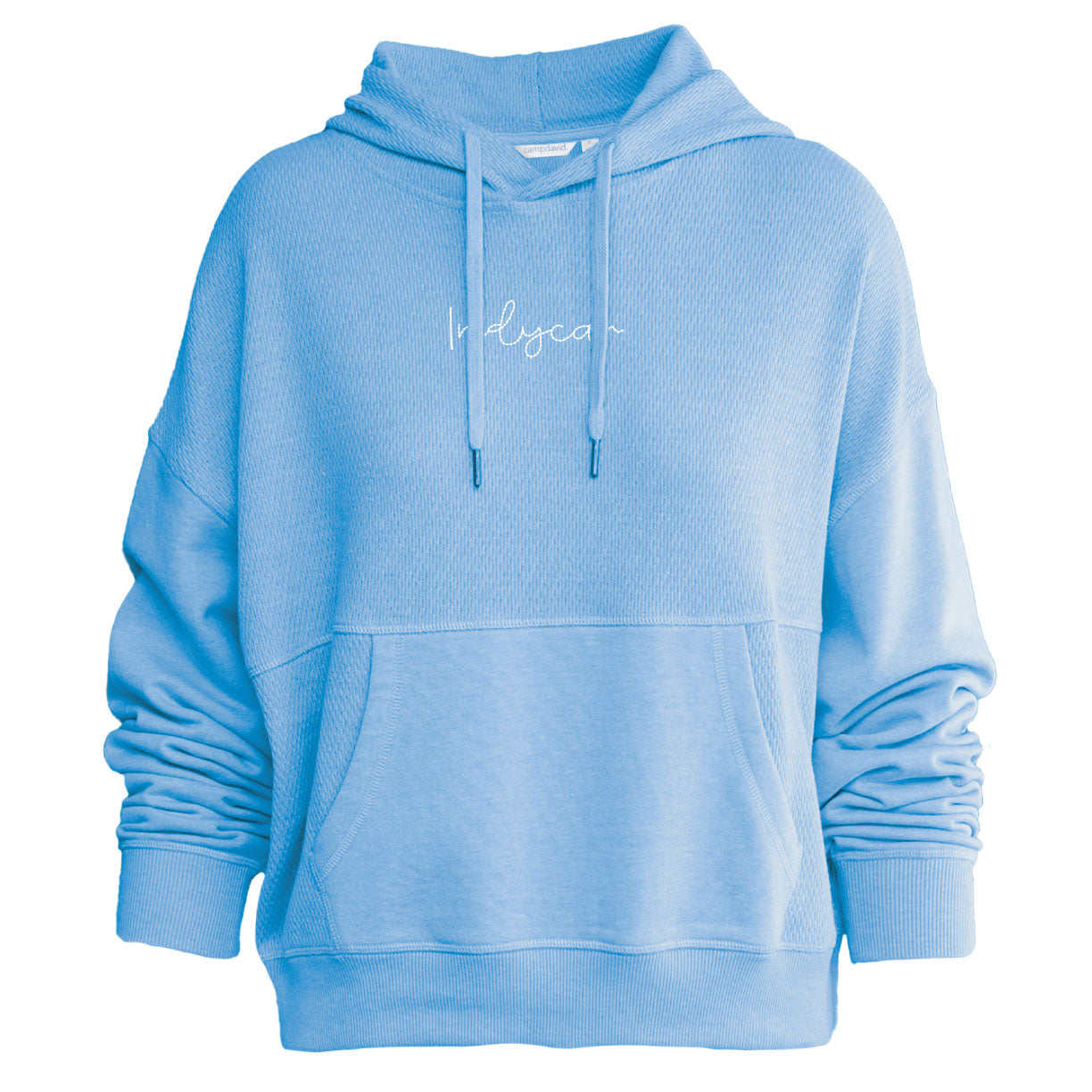 Ladies INDYCAR Honeycomb Knit Sweatshirt in Blue - Front View