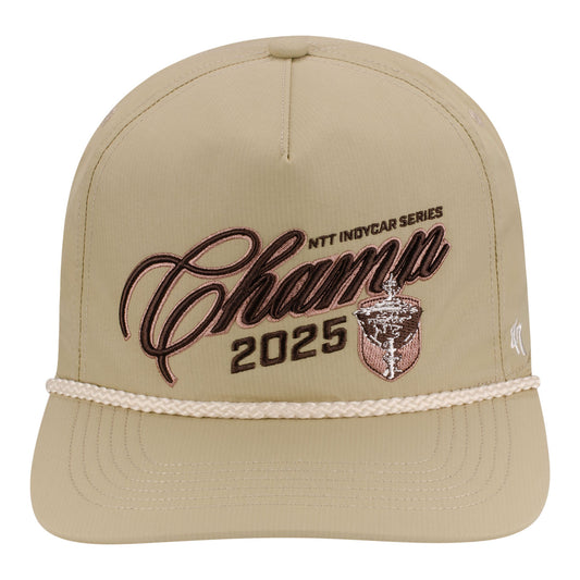 2025 INDYCAR Champion Hat in Tan - Front View