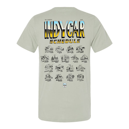 2026 NTT INDYCAR Series Schedule T-Shirt - Back View