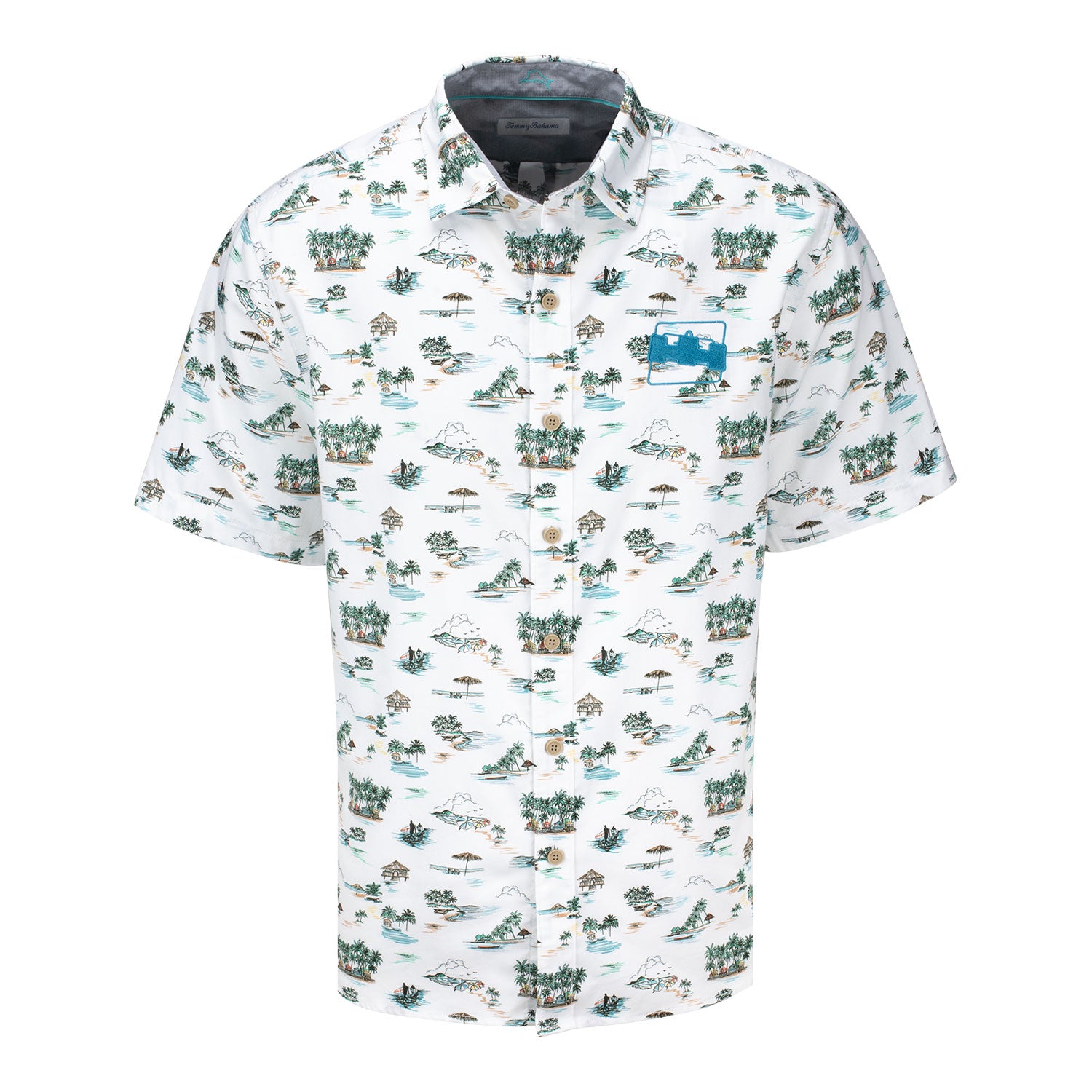 INDYCAR Tommy Bahama Surf Villa Camp Shirt - Front View