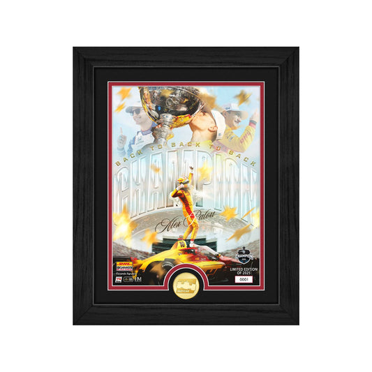 2025 NTT INDYCAR Champion Alex Palou Winner Frame Piece - Front View