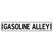 Gasoline Alley Plastic Sign in White- Front View