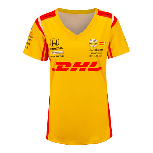 2022 Ladies Romain Grosjean Jersey in Yellow- Front View