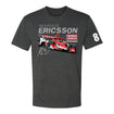 2023 Marcus Ericsson Car Graphic Shirt in grey, front view