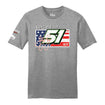 2023 Sting Ray Robb American Flag and Number Shirt in grey, front view