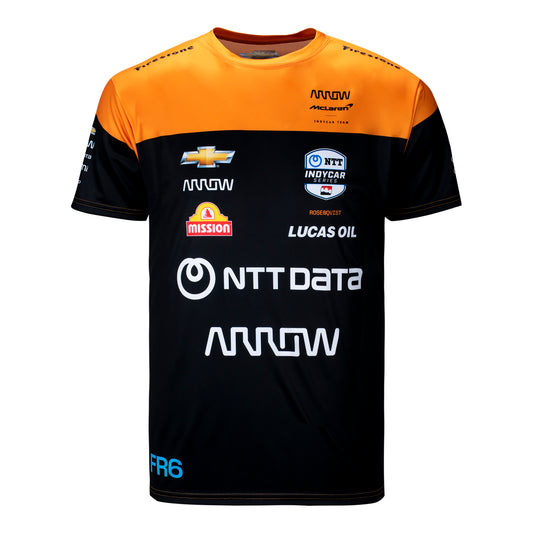 2023 Rosenqvist Men's Jersey in black and orange, front view