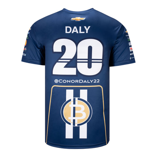 2023 Conor Daly Men's Jersey in blue, back view