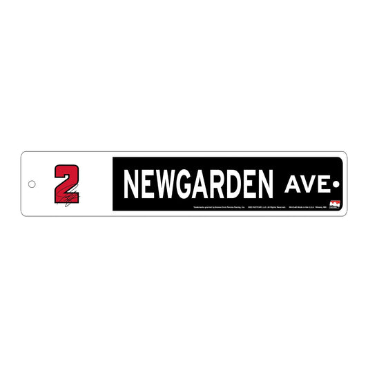 2023 Newgarden Street Sign in black, front view