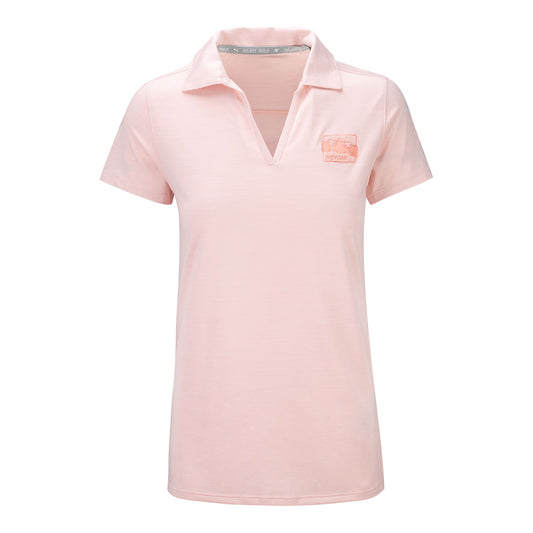 INDYCAR x PUMA Polo in pink, front view