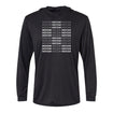 INDYCAR Men's Long Sleeve Performance in black, front view