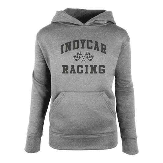 IndyCar Youth Hooded Sweatshirt in Grey- Front View