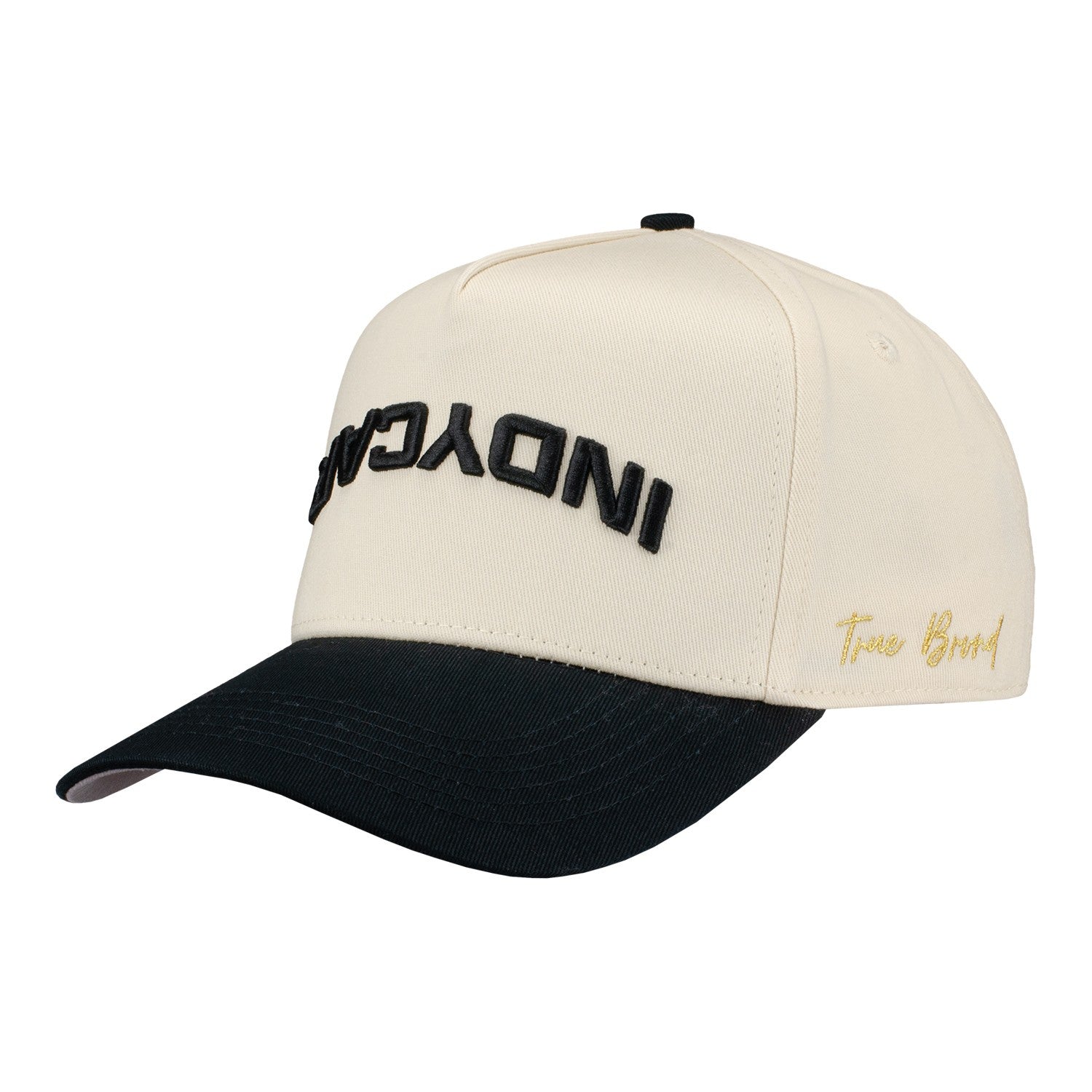 INDYCAR True Brvnd Hat In Beige & Black - Angled Left Side View