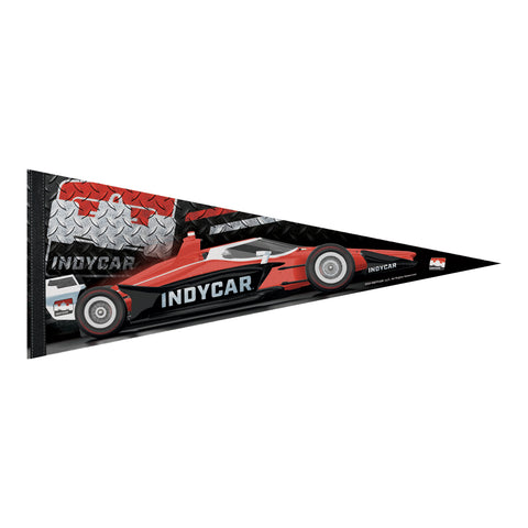 INDYCAR Diamond Plate Pennant with Car - front view