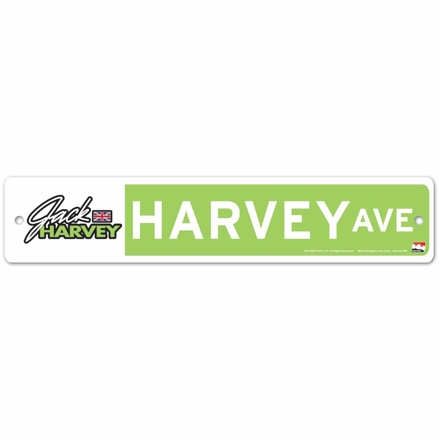 2024 Jack Harvey Street Sign - Front View