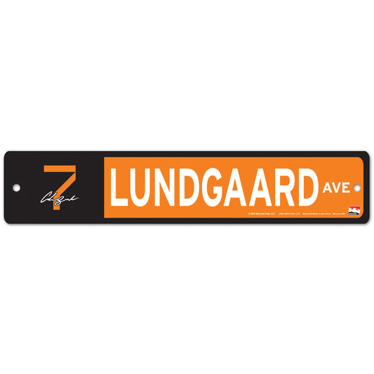 2025 Christian Lundgaard Streen Sign - Front View