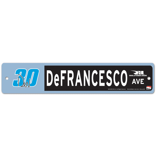 2025 Devlin DeFrancesco Street Sign - Front View