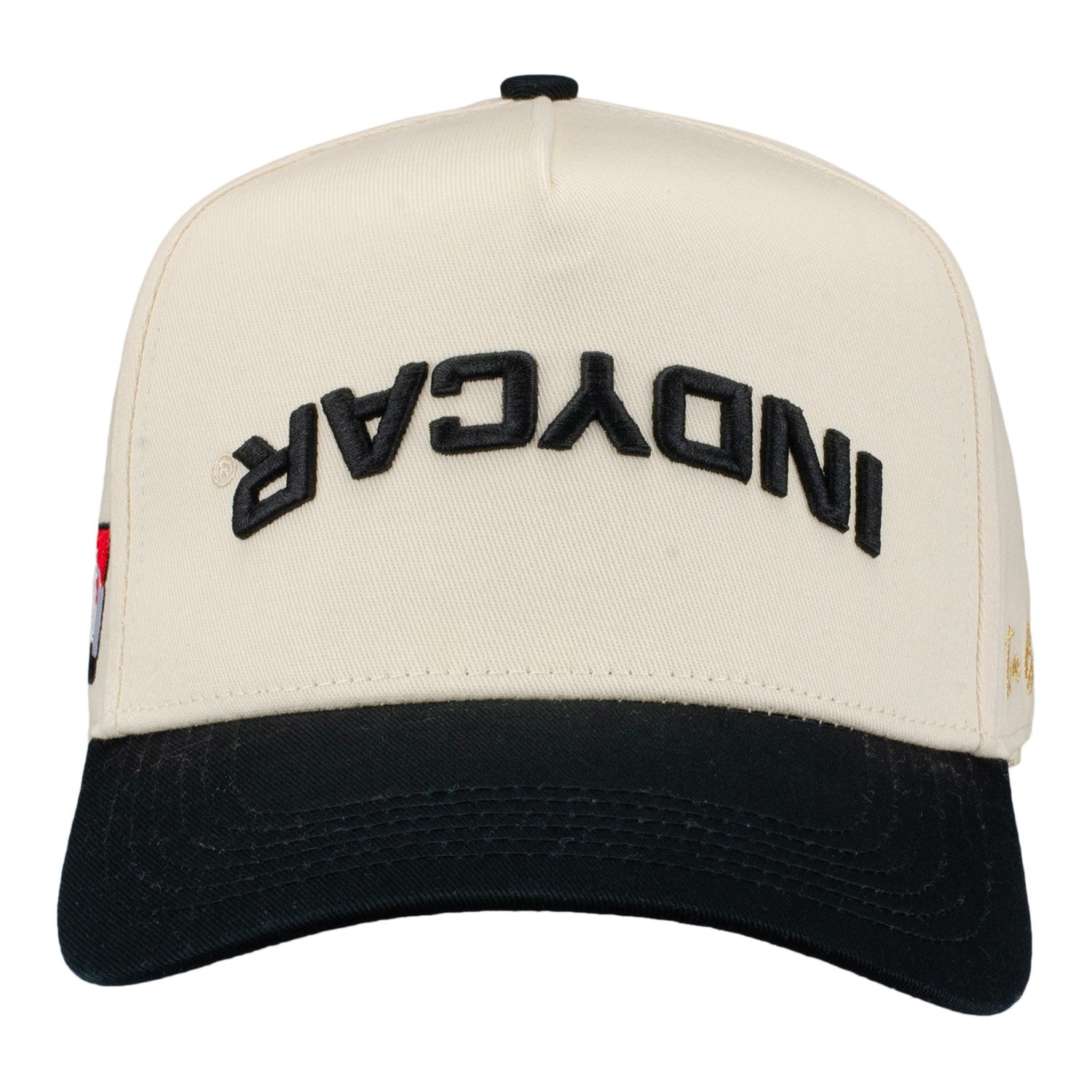 INDYCAR True Brvnd Hat In Beige & Black - Front View