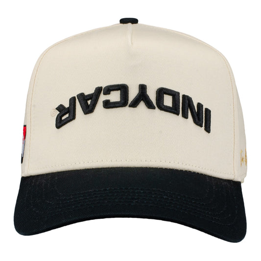 INDYCAR True Brvnd Hat In Beige & Black - Front View