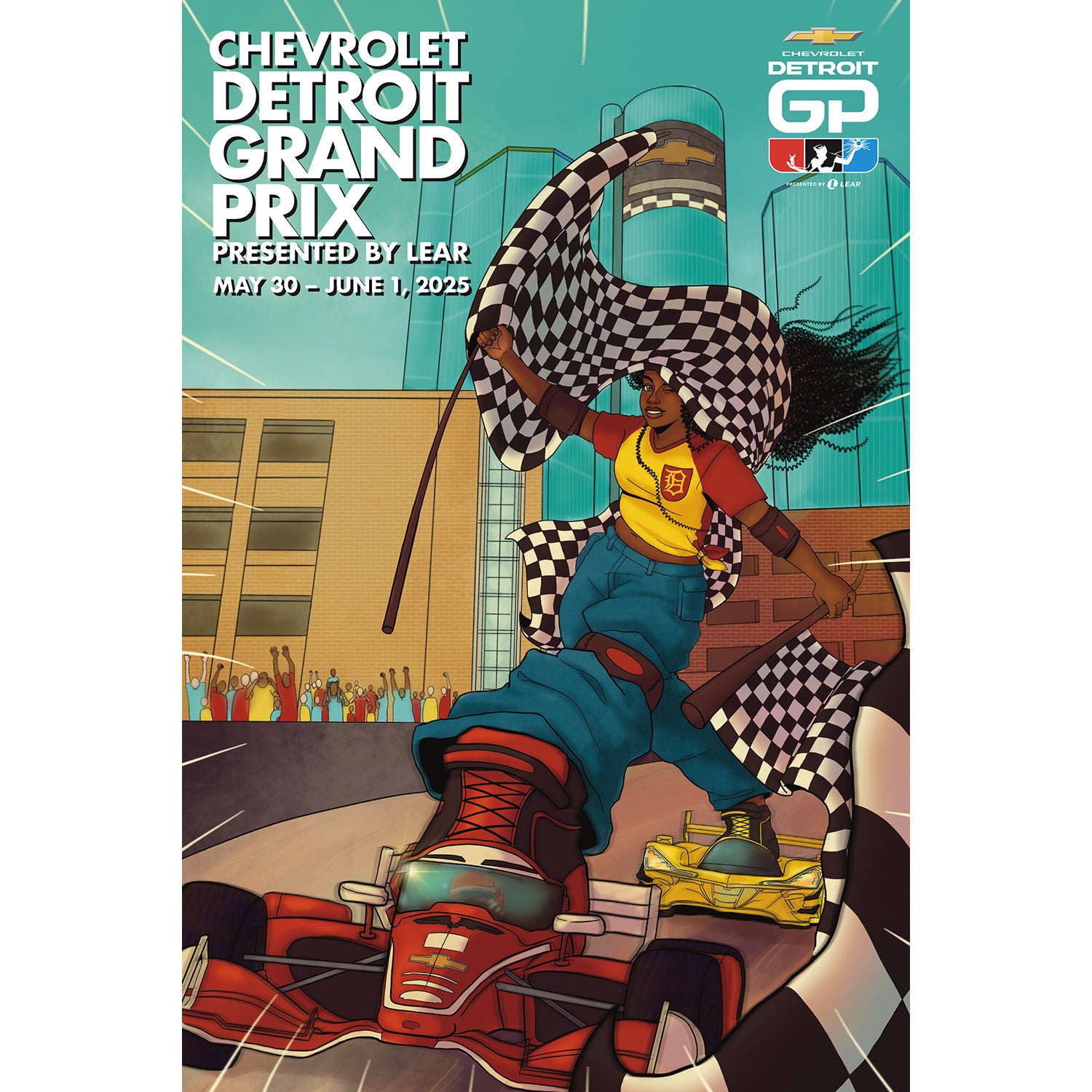2025 Detroit Grand Prix Poster - Front View