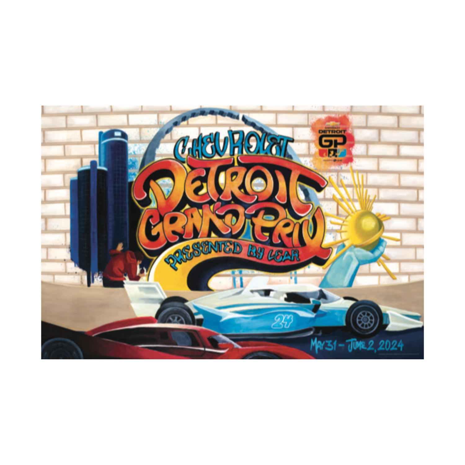 2024 DETROIT GRAND PRIX EVENT POSTER - Front View