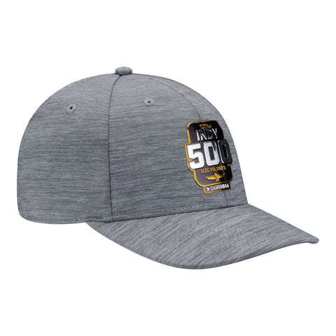2023 Indianapolis 500 Rubber Hat in grey, side view
