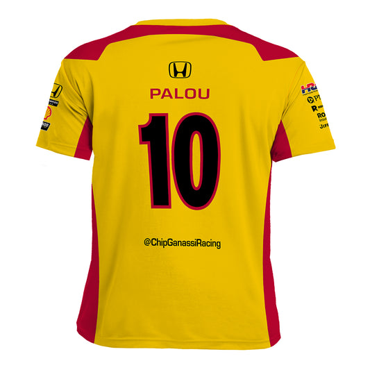 2025 Alex Palou Indy 500 Champion Jersey in Yellow - Back view 
