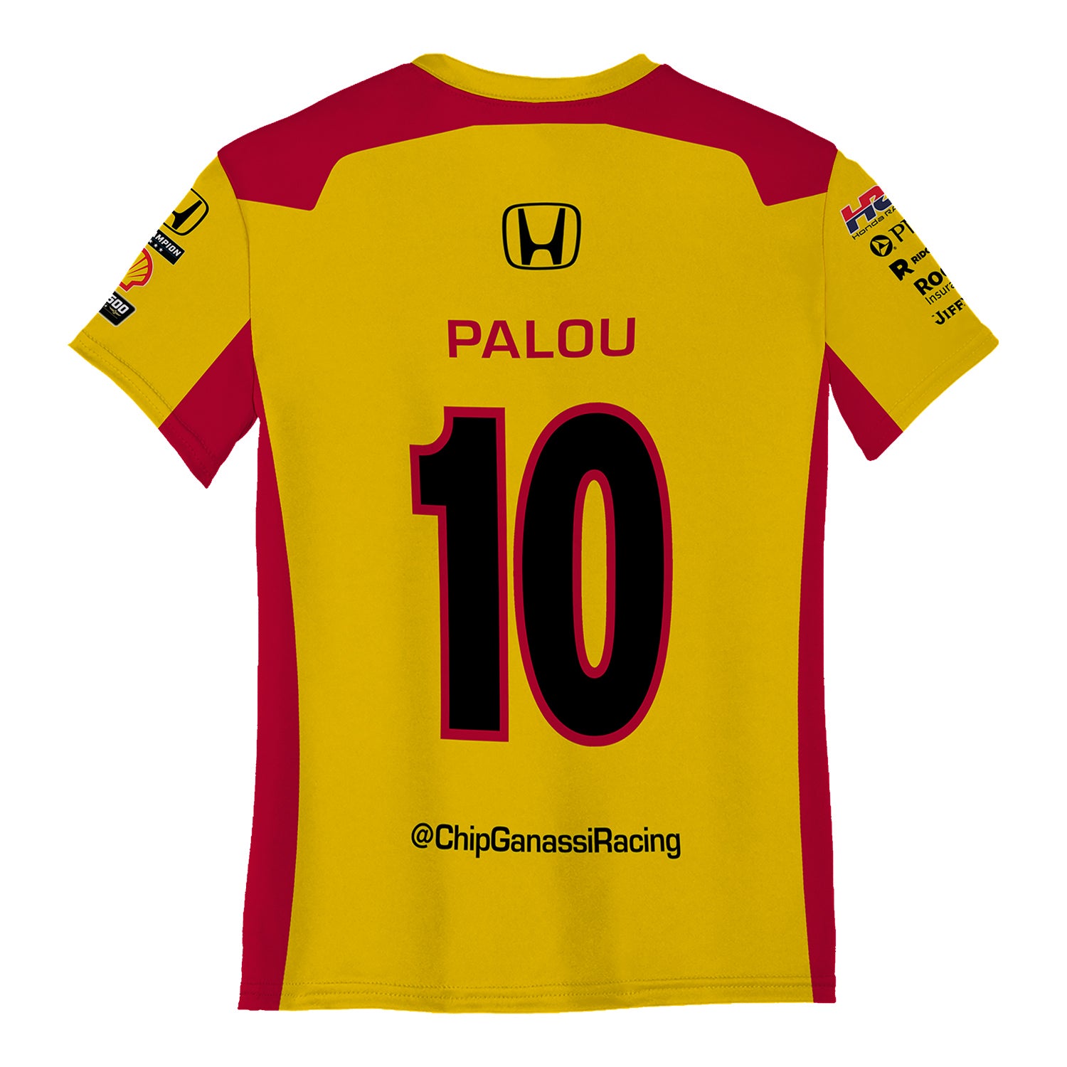 2025 Youth Alex Palou Indy 500 Champion Jersey in Yellow - Back View 
