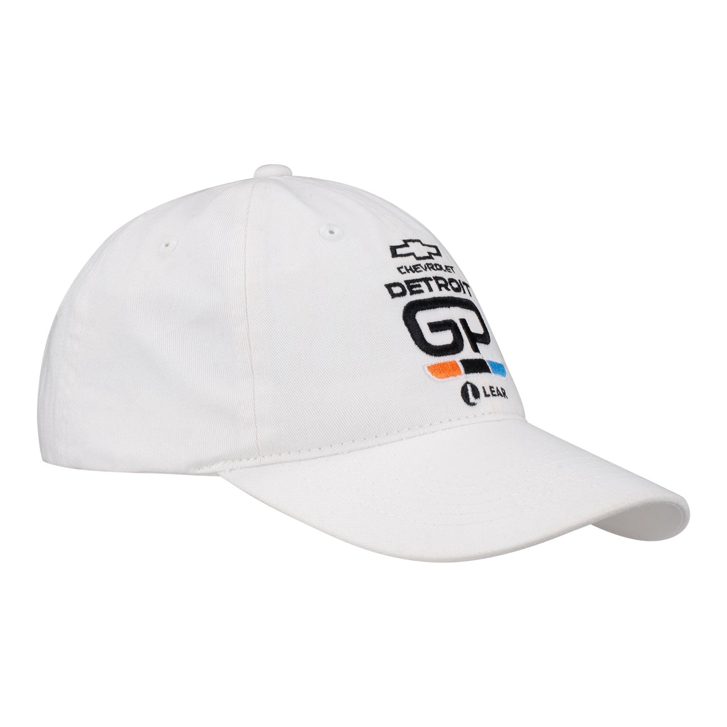 2025 Detroit Grand Prix Slouch Hat in White - Front Right View