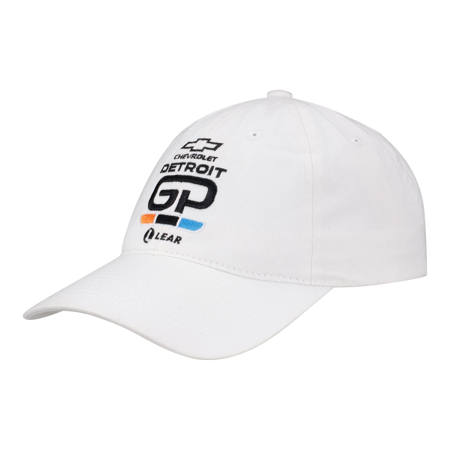 2025 Detroit Grand Prix Slouch Hat in White - Front Left View