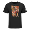 2023 Detroit Grand Prix Back to the Streets T-Shirt in black, front  view