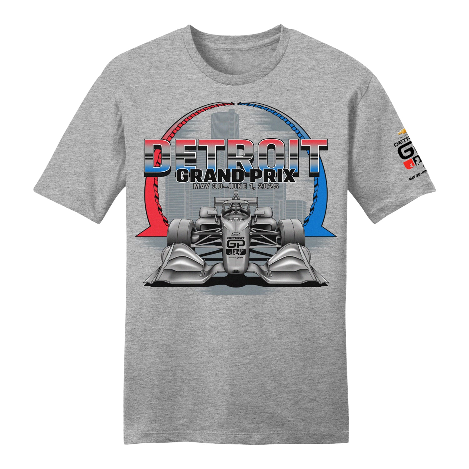 2025 Detroit Grand Prix City Hart Plaza Shirt in Grey - Front View