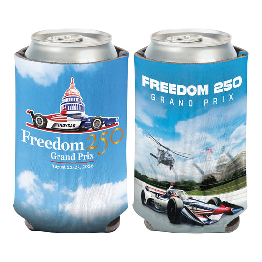 2026 Freedom 250 Grand Prix Can Cooler - Front and Back View